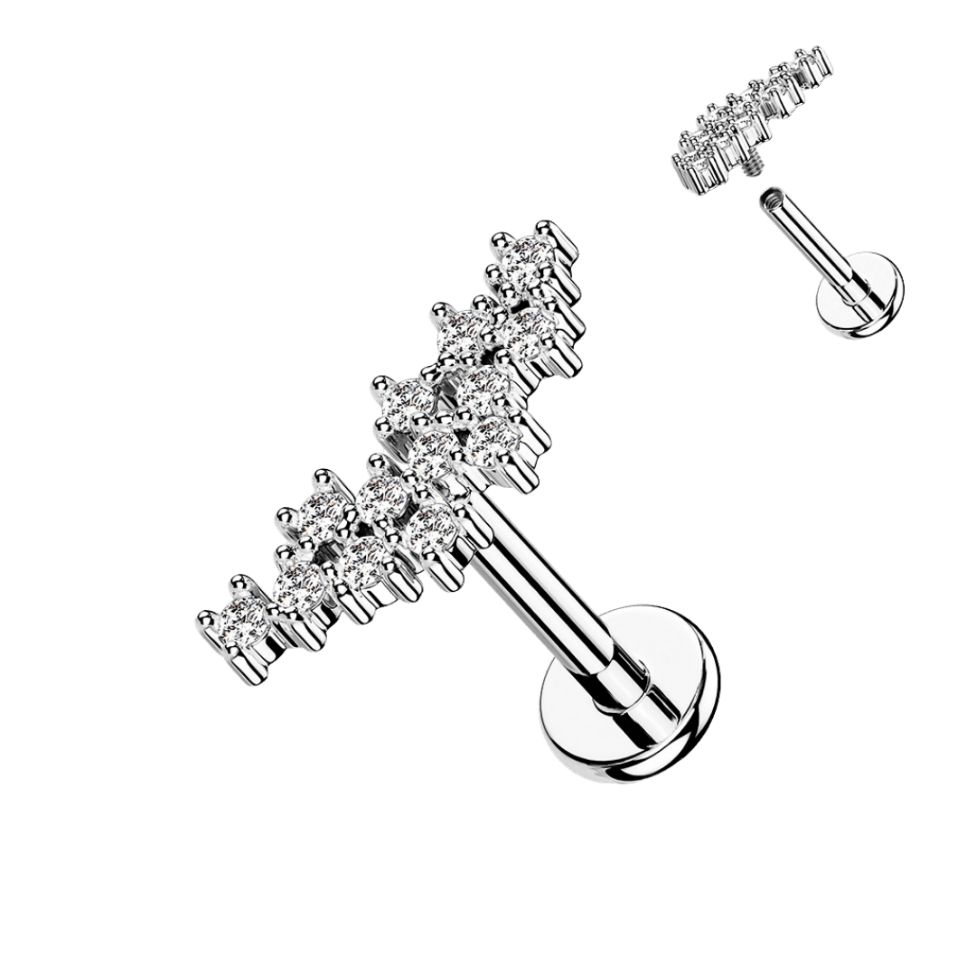 stainless steel earring steel color stellar labret