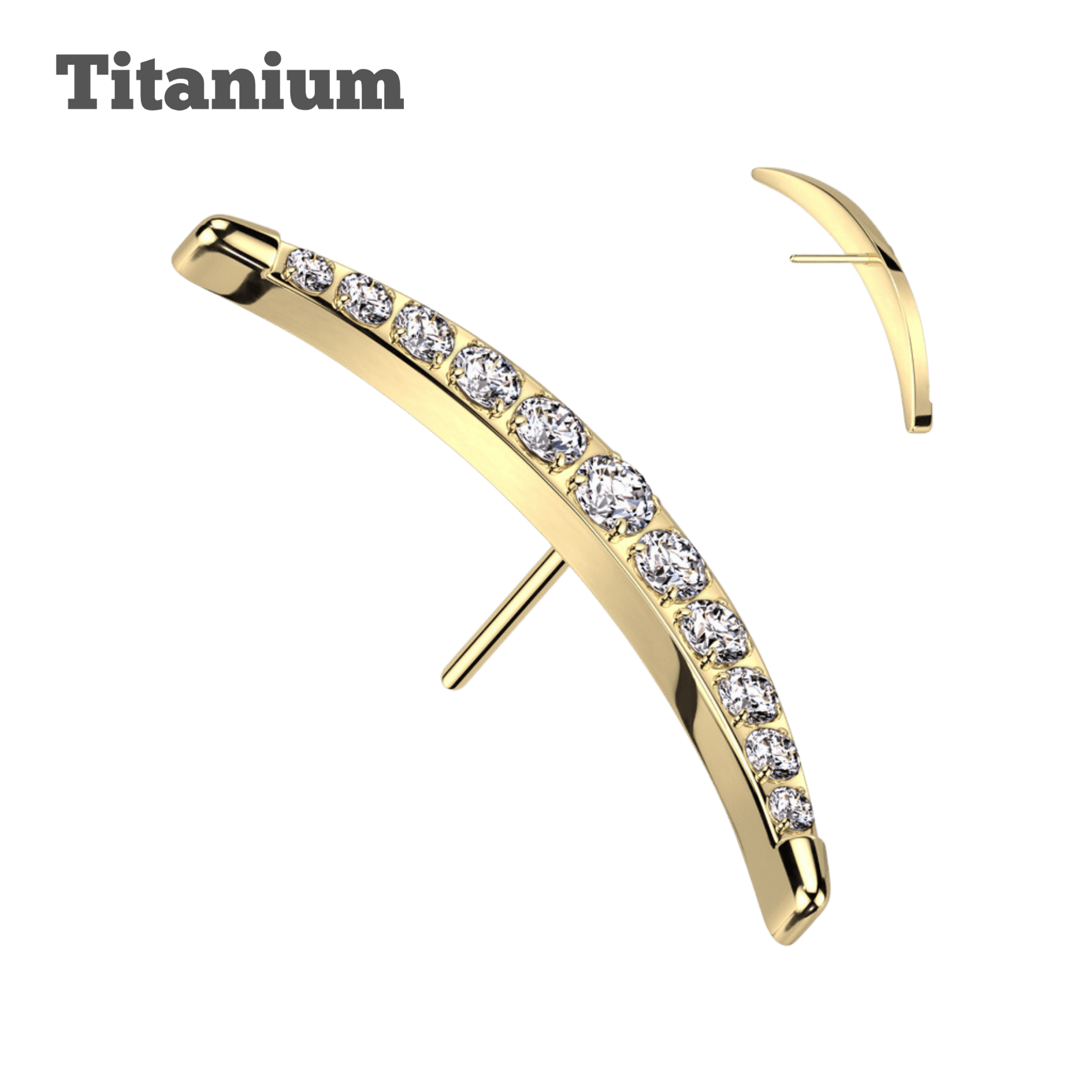 titanium studded new moon threadless top