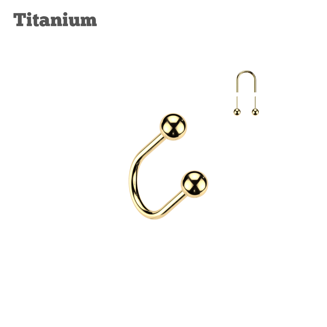 Titanium Ball Ends U-Hoop