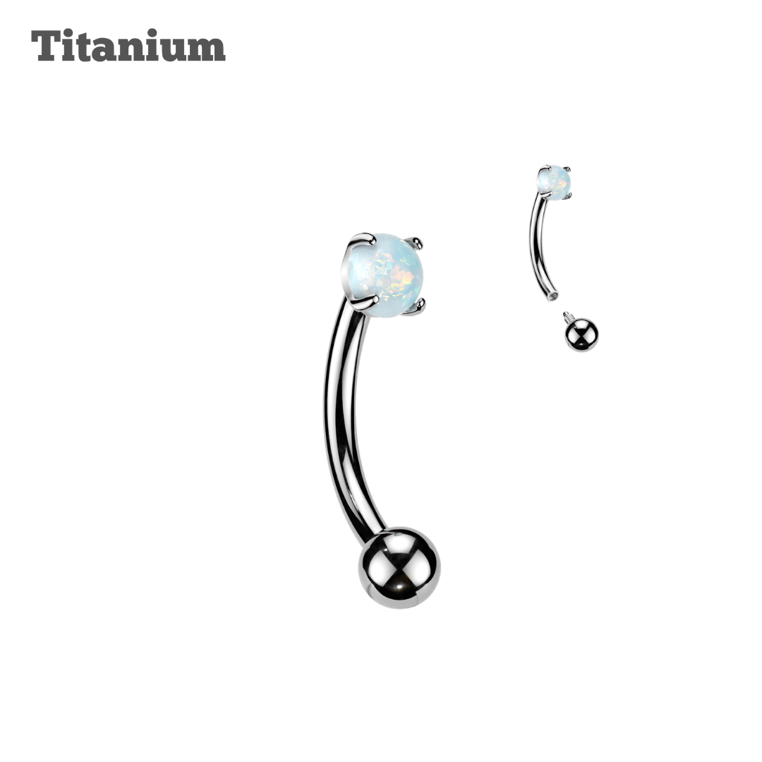 Titanium Pronged Top Ball Ends Rook Barbell