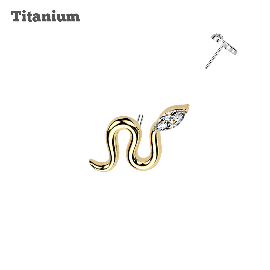 Titanium Snake Gem Threadless Top