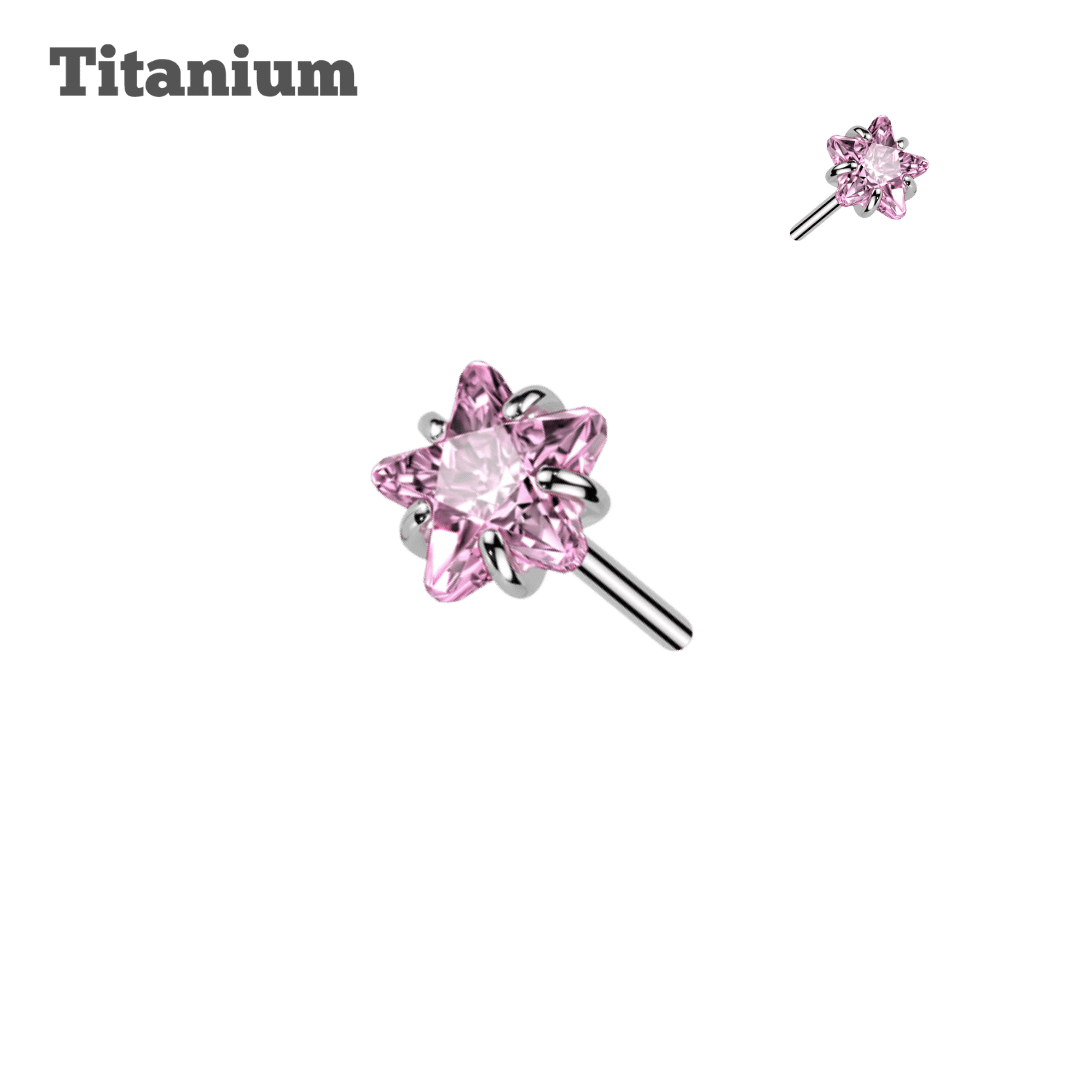 Titanium Star Gem Threadless Top