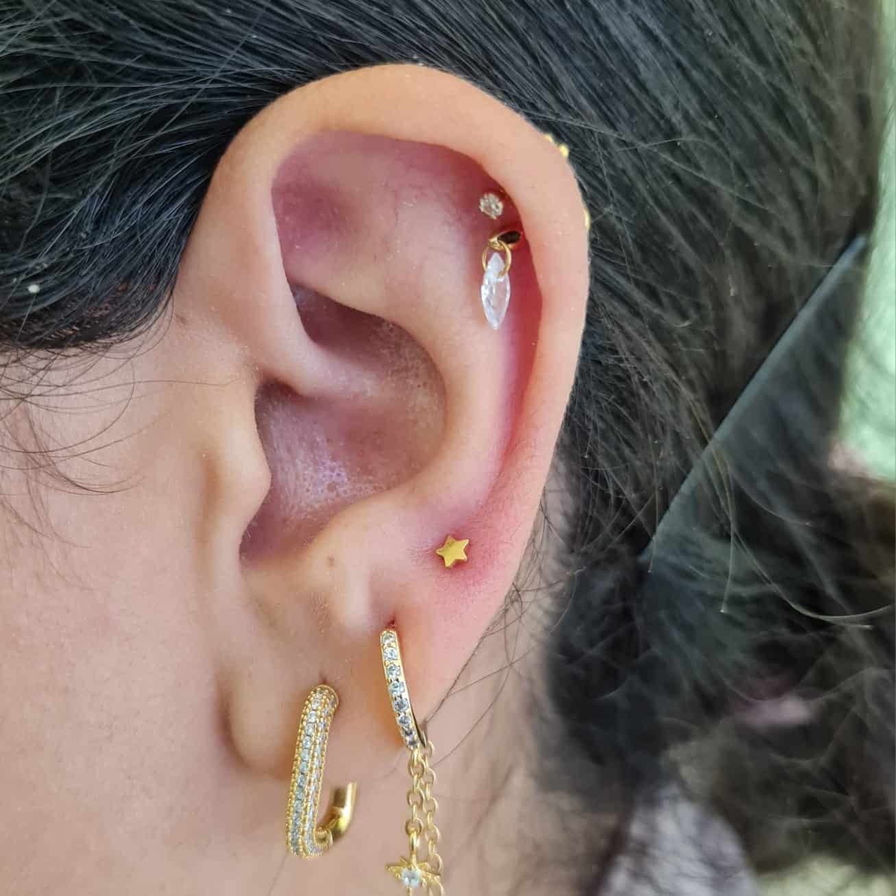 floating marquis gem labret model