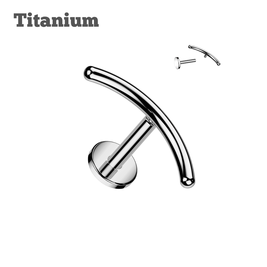 Titanium Plain Arc Internally Threaded Labret