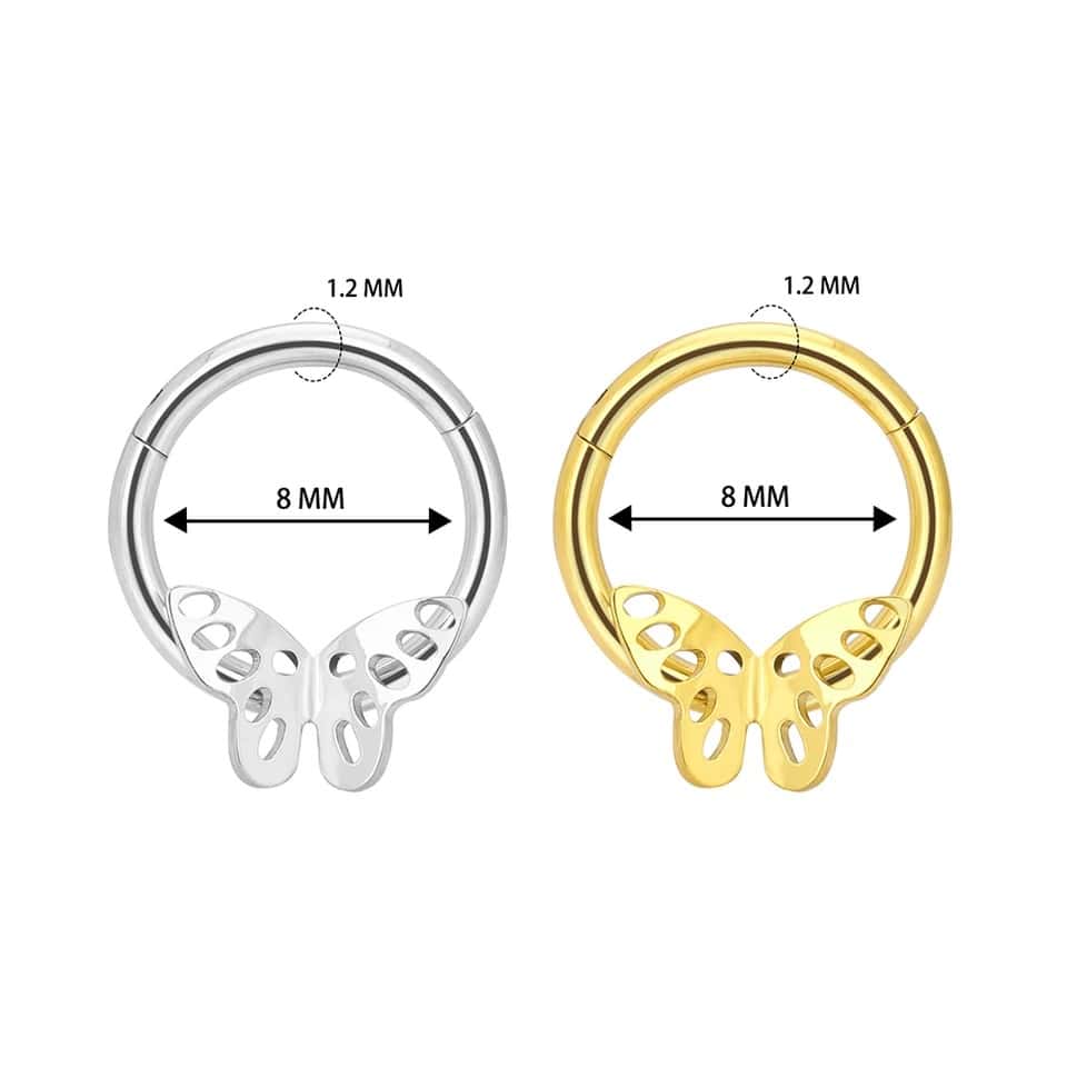 titanium mariposa hinged hoop size