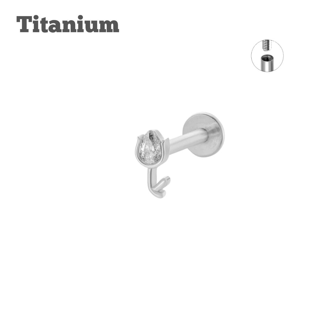 Titanium Tulip Threaded Labret