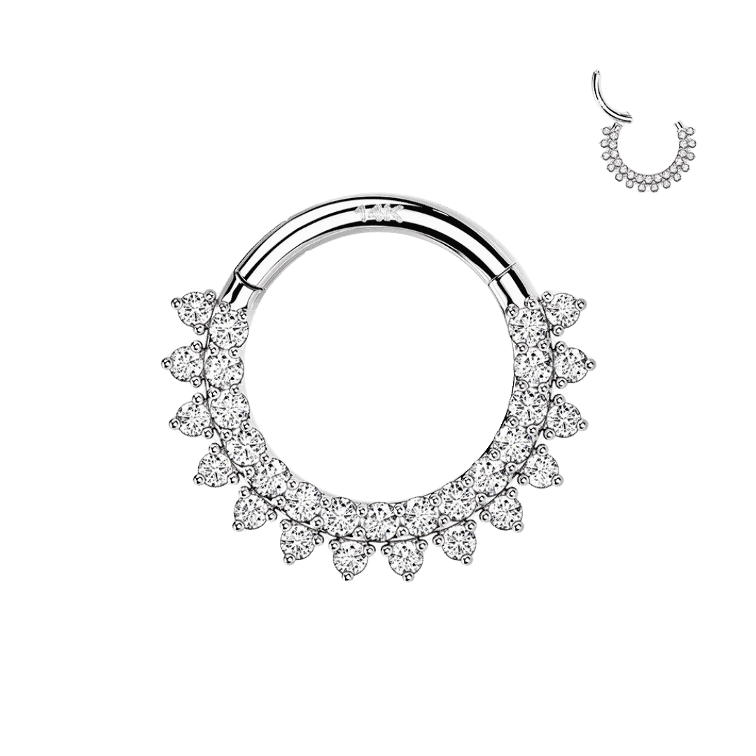 14k white gold for daith piercing