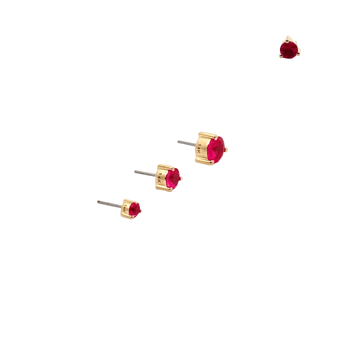 14K Gold Garnet - January Threadless Top