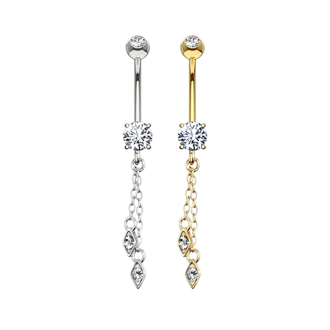 14K GOLD OPHELIA BELLY BARBELL