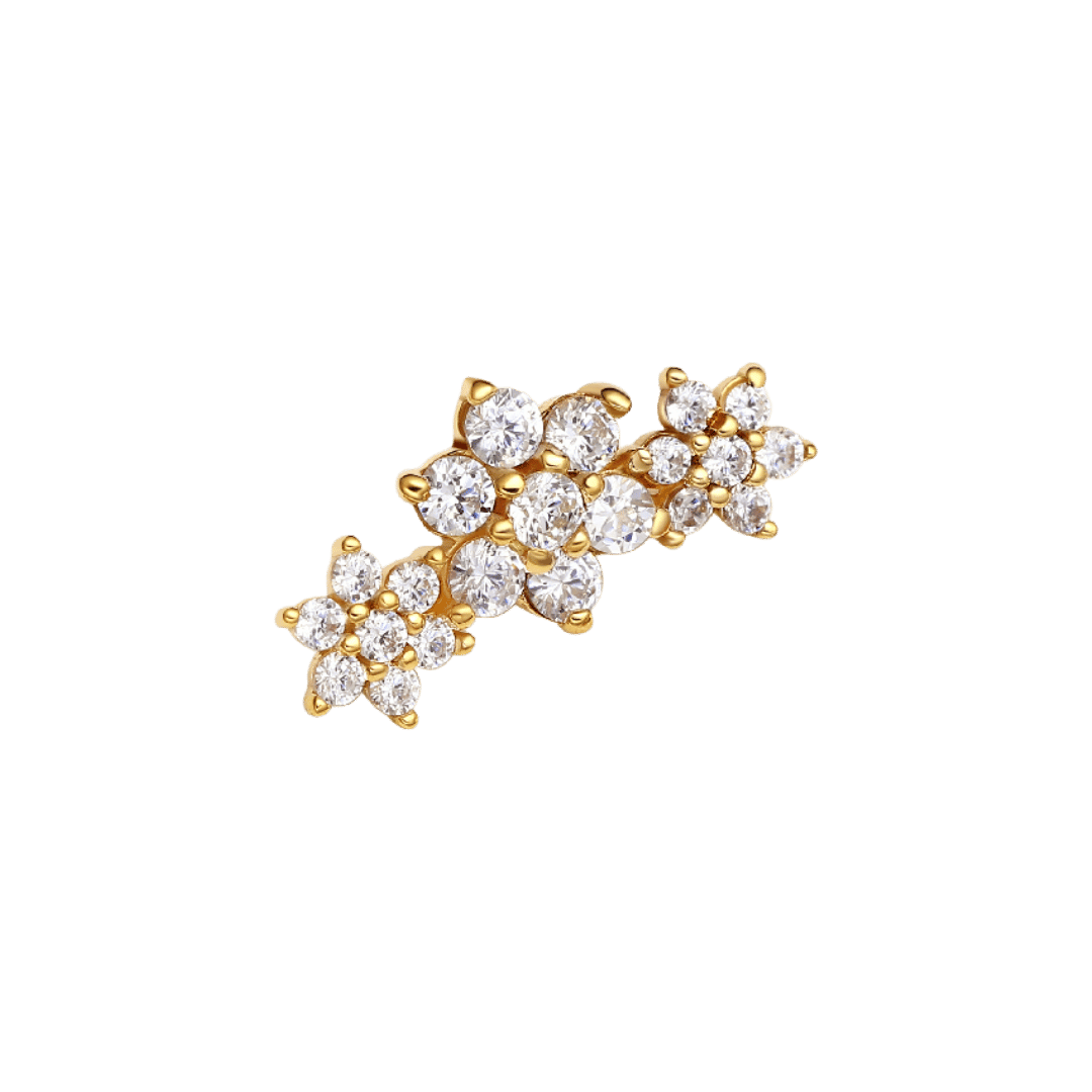 14k Gold Daffodil Threaded Top