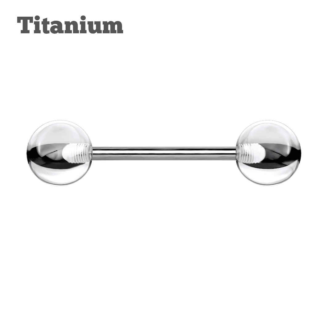 straight barbell acrylic ball ends