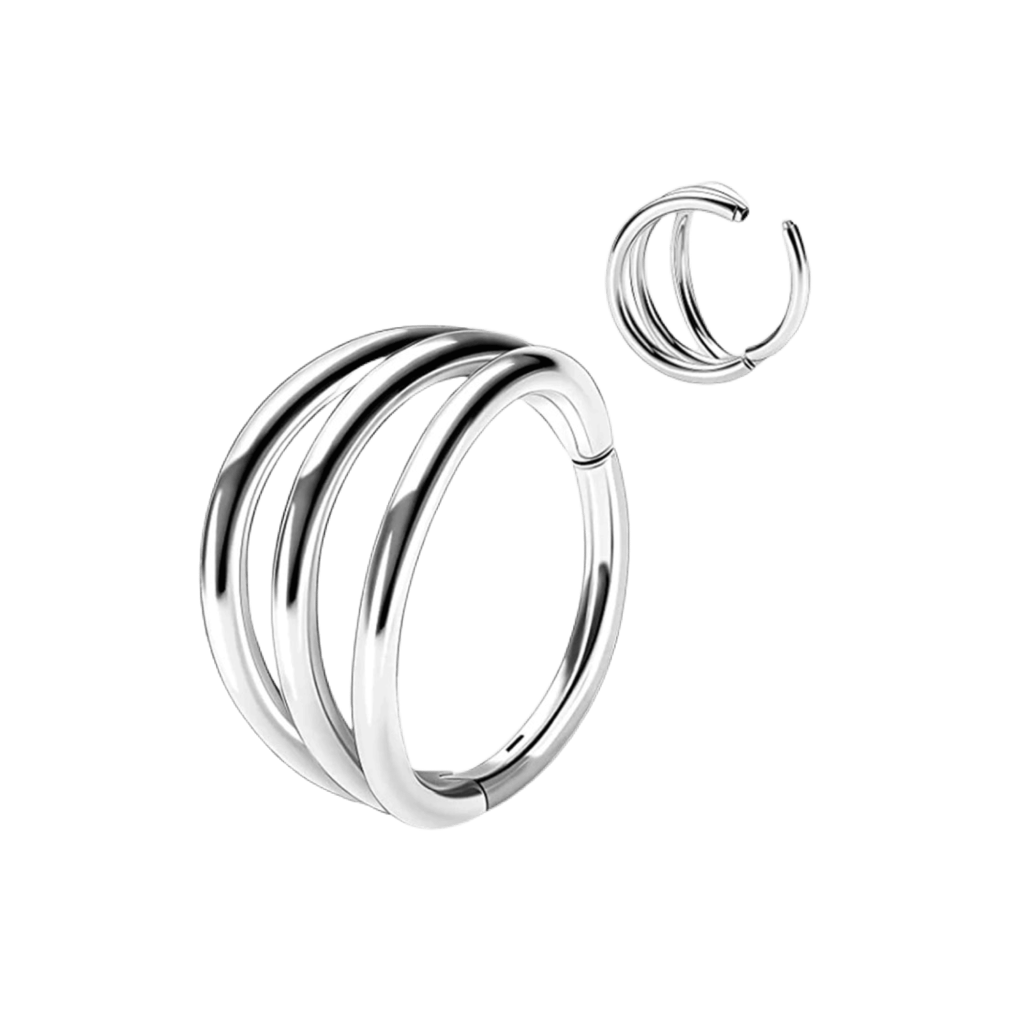 amara hinged hoop steel color