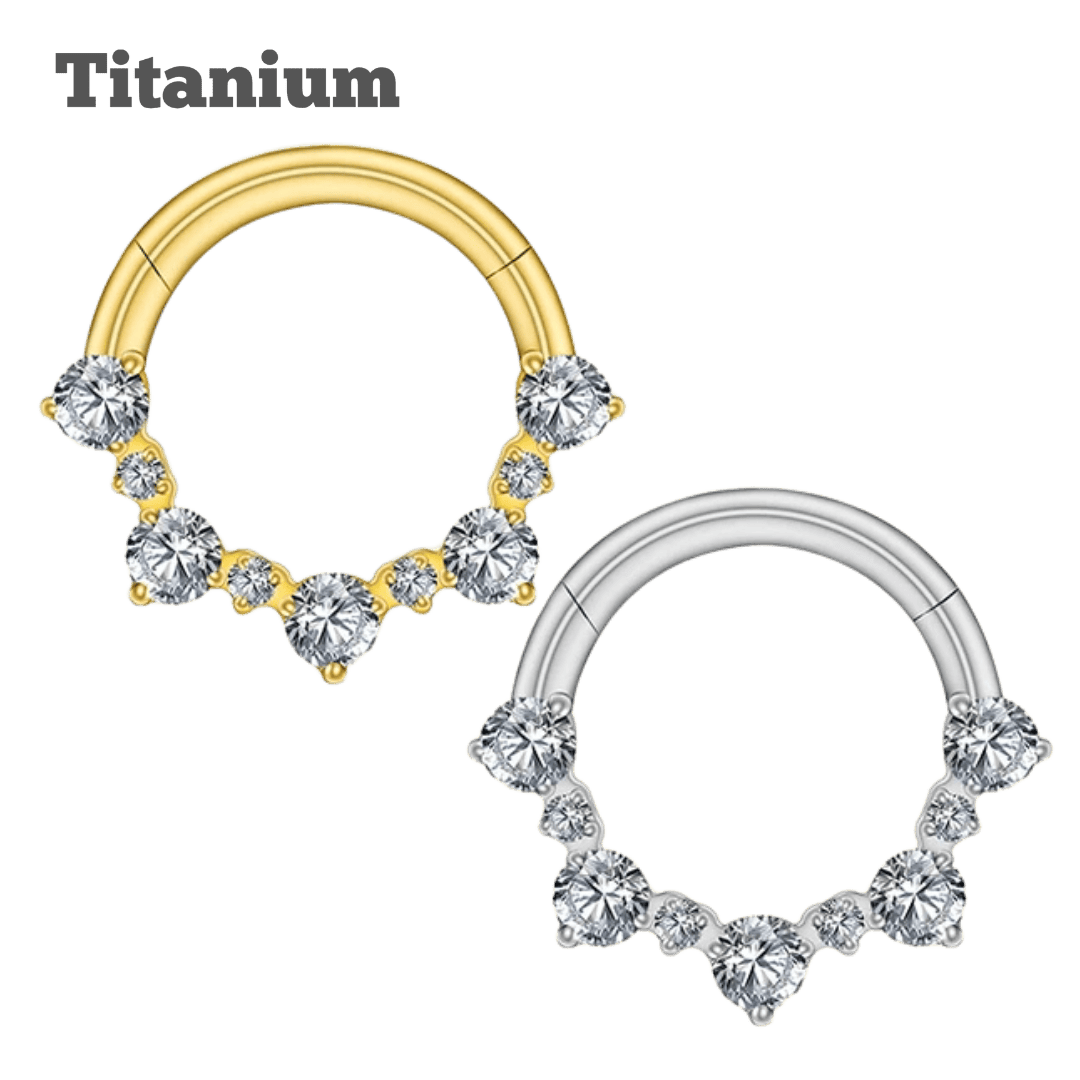 titanium hinged hoop earring athena