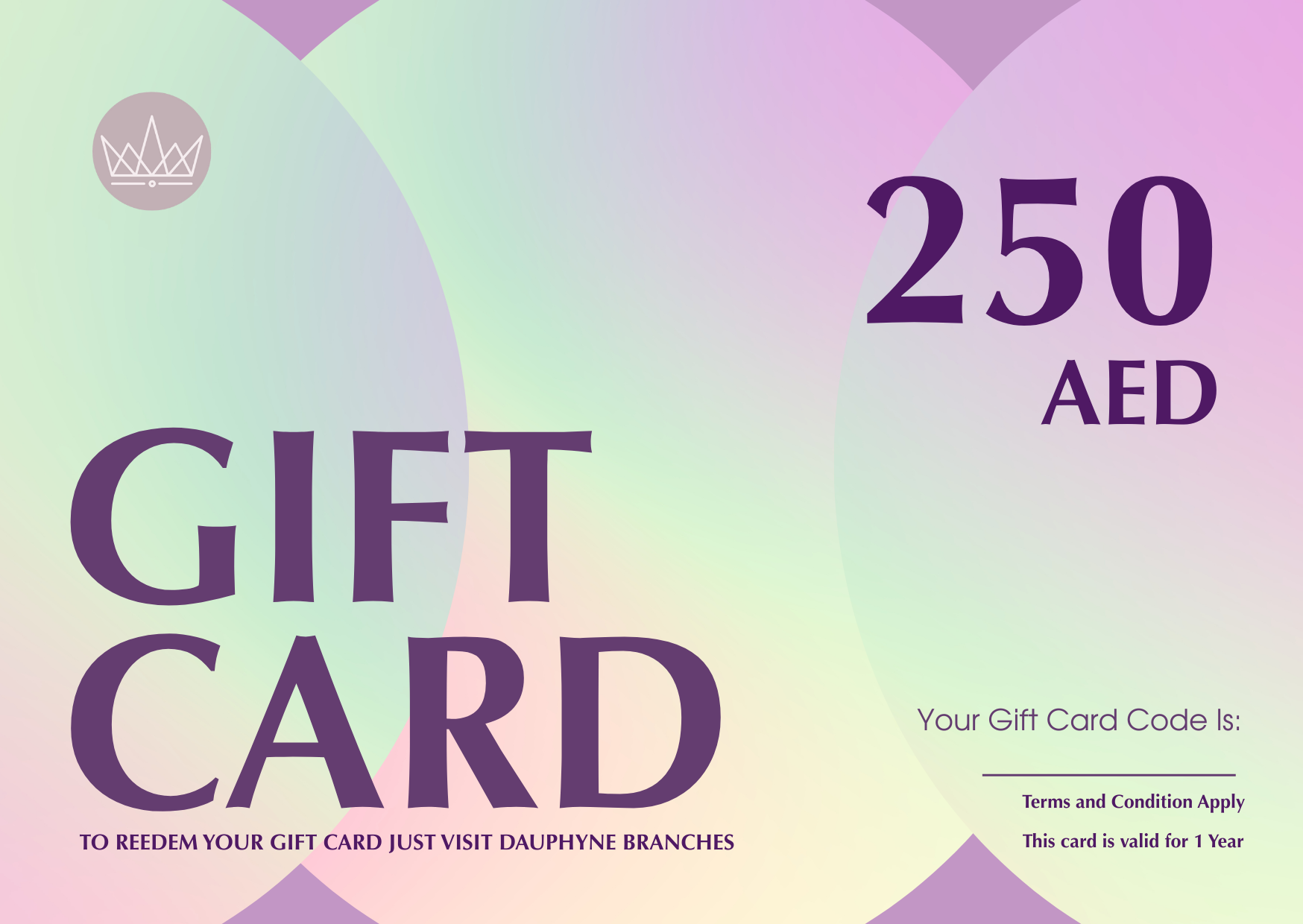 GIFT CARD 250AED
