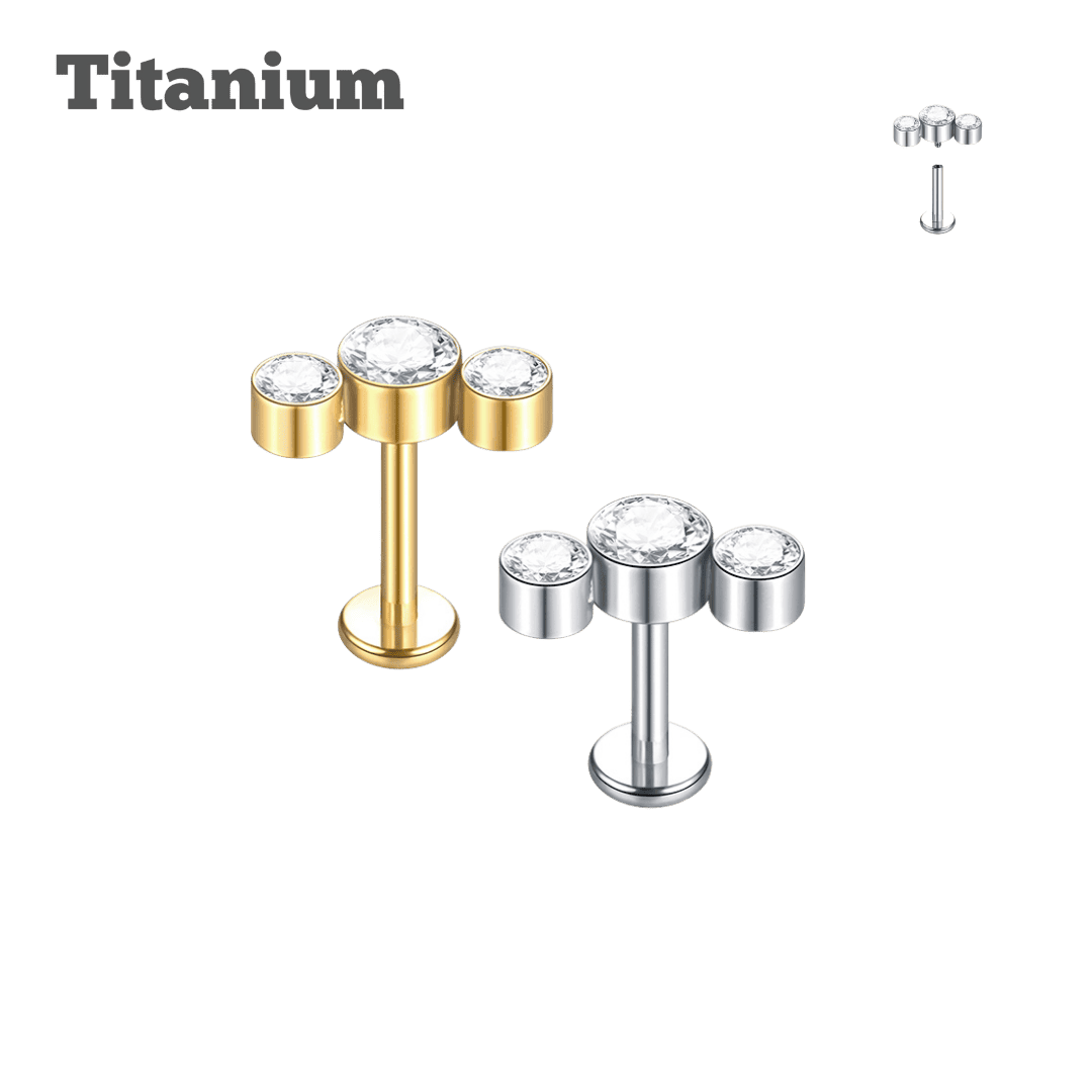 mara titanium threaded labret earring