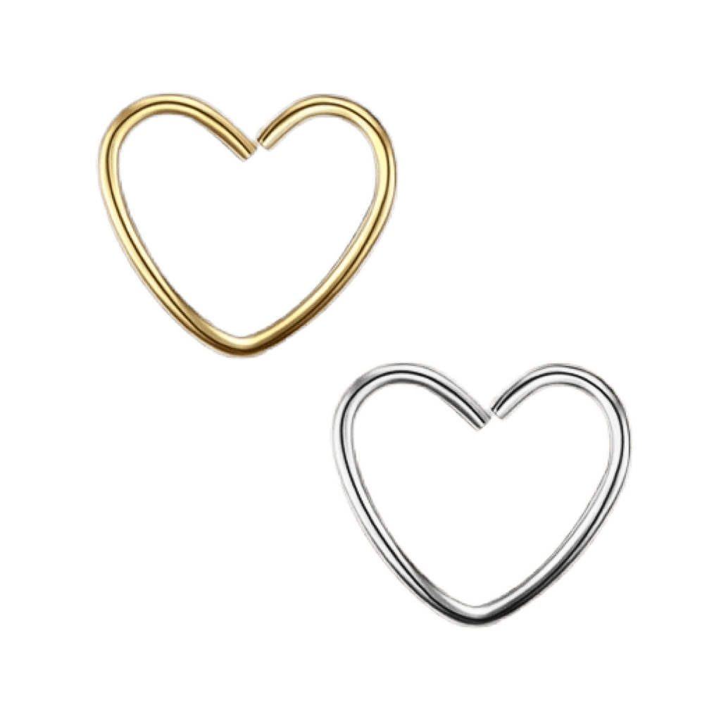 stainless steel plain heart seamless hoop