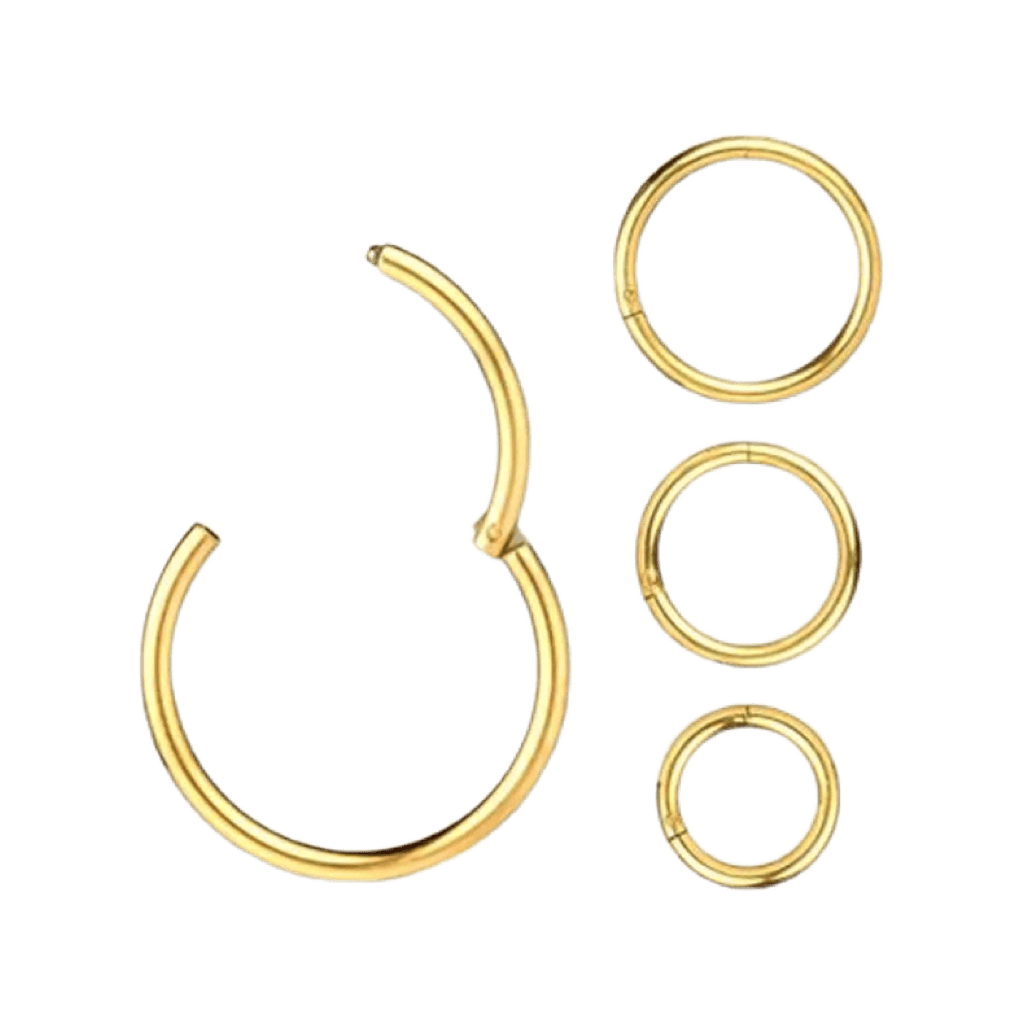 stainless steel plain hinged hoop gold color