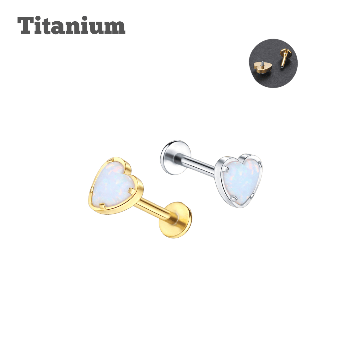 shreya titanium threaded labret ear piercing jewelry