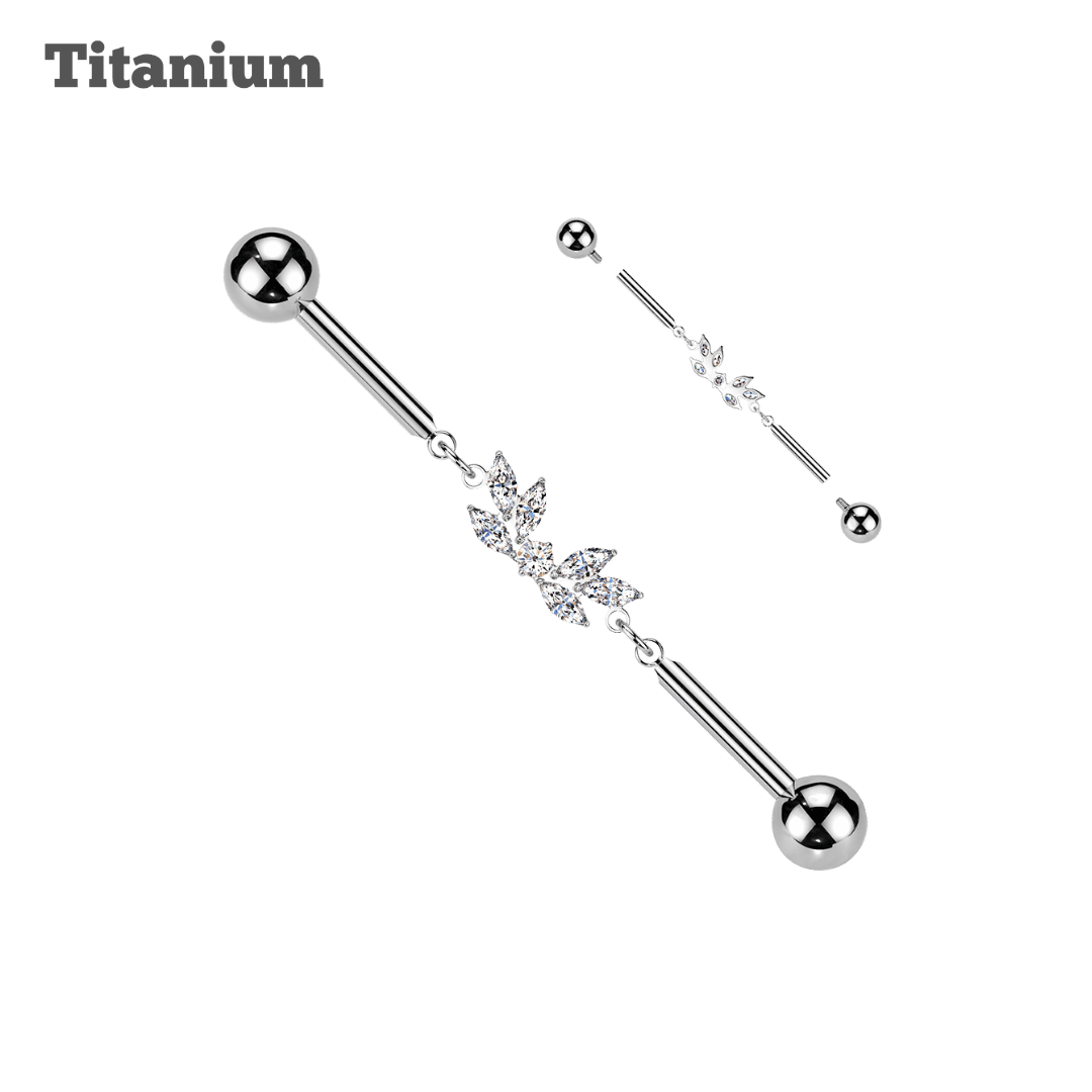 Titanium Marquis Wing Chained Industrial Barbell
