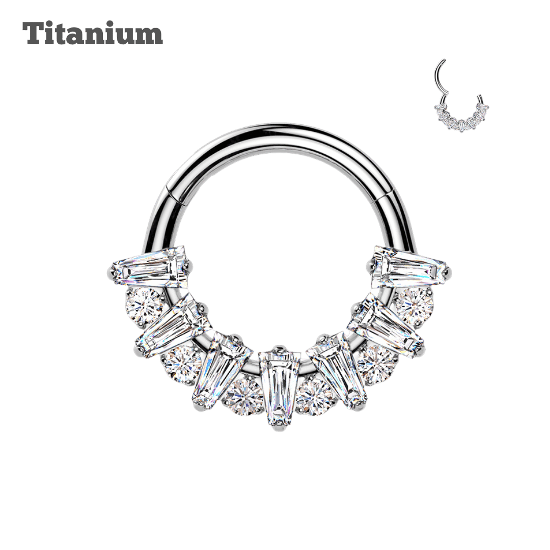 Titanium Seraphina Hinged Hoop