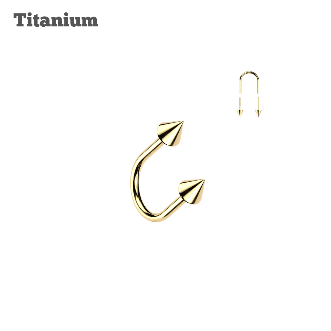 Titanium Spike Ends U-Hoop