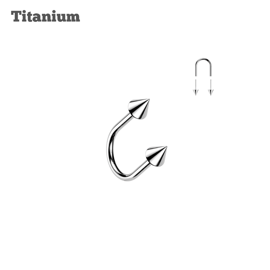 Titanium Spike Ends U-Hoop