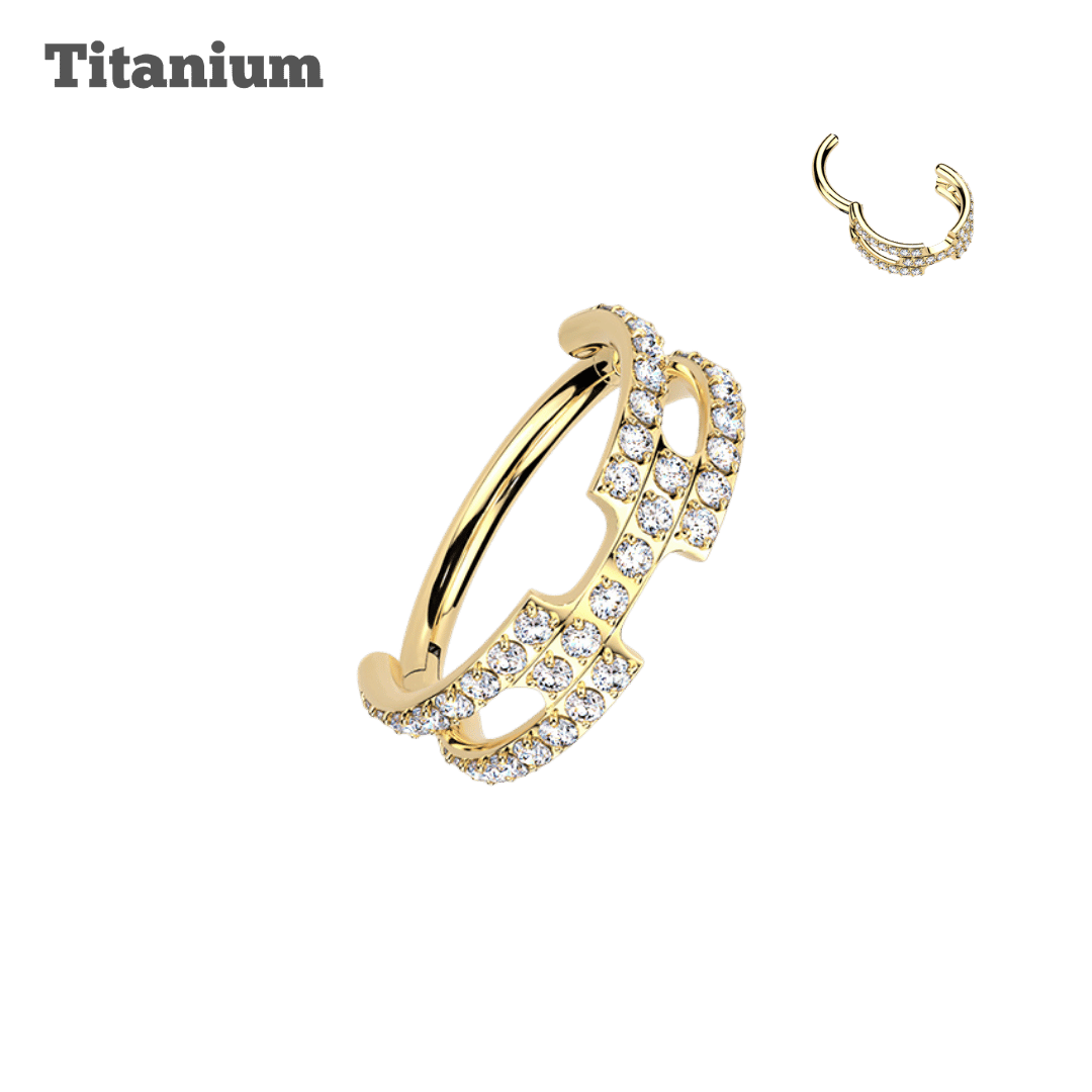 Titanium Zainab Hinged Hoop