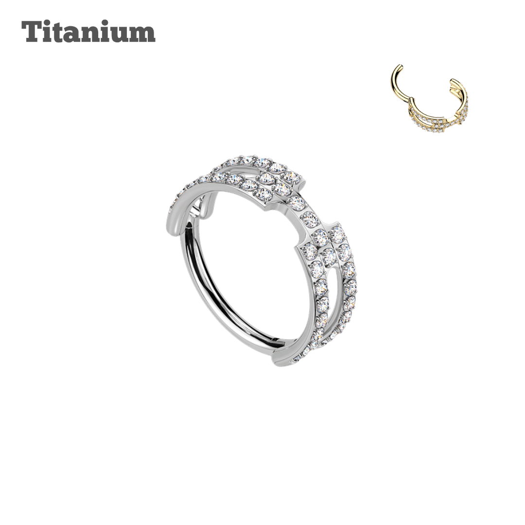 Titanium Zainab Hinged Hoop