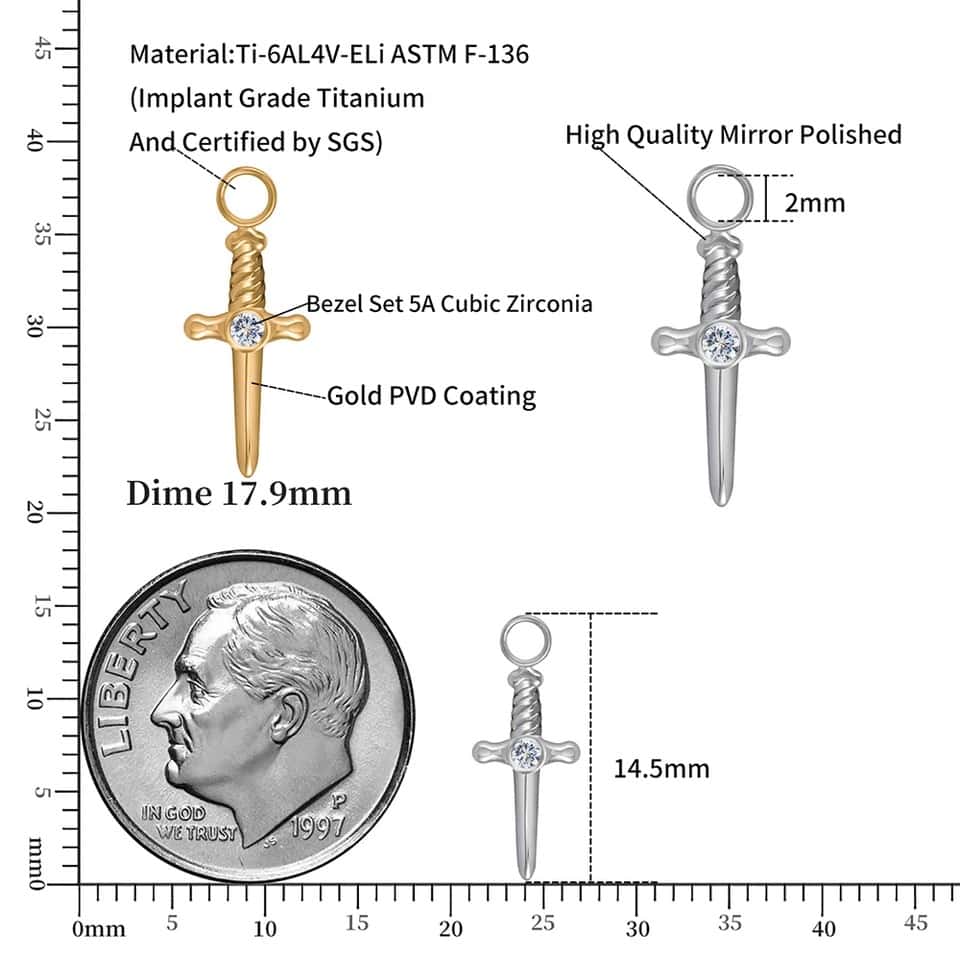 Titanium Bayonet Charm