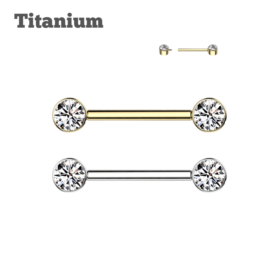 titanium straight barbell body piercing jewelry