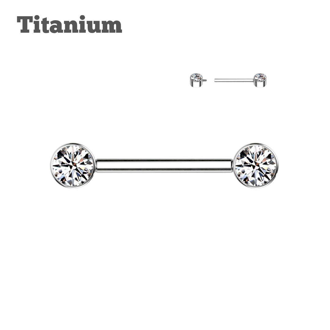 threaded straight barbell piercing jewelry for tongue