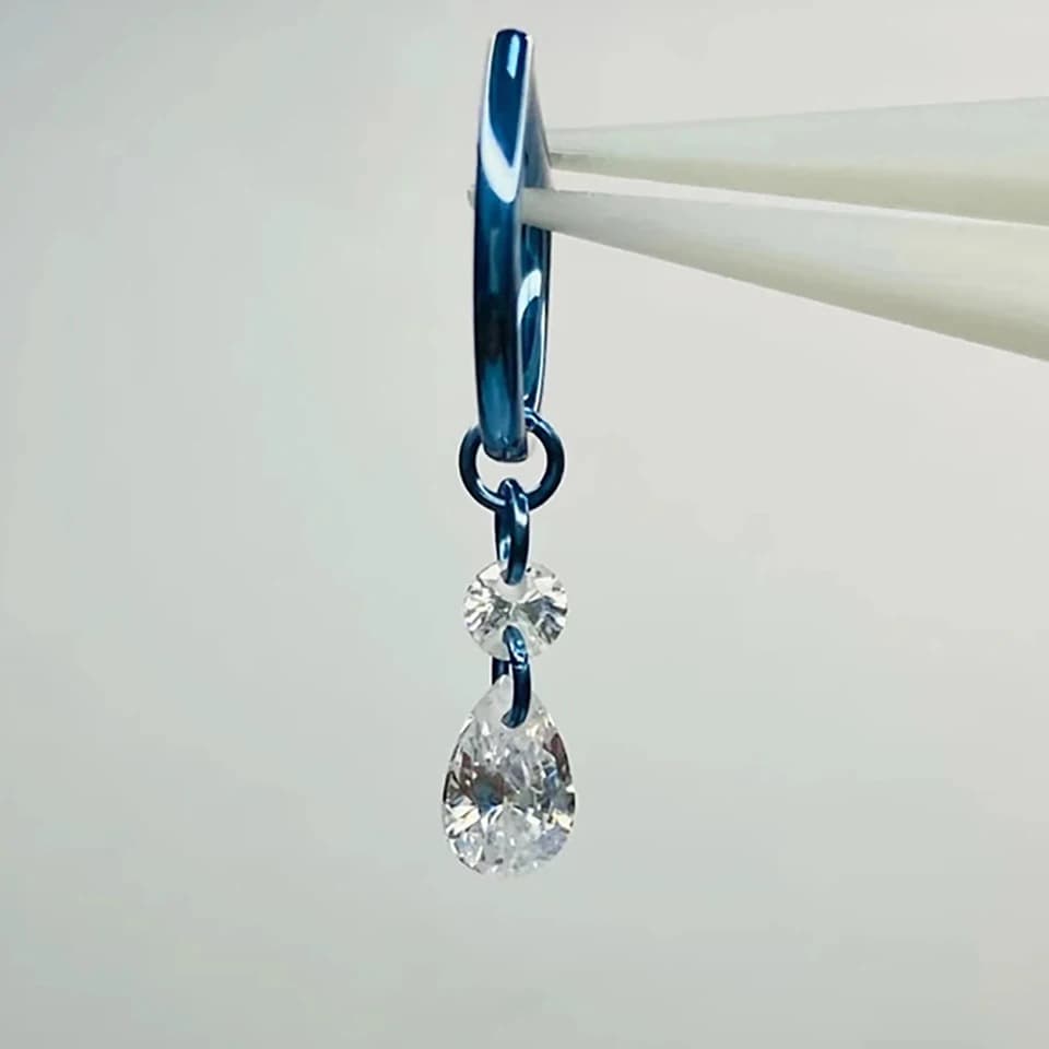 Titanium Crystal Droplets Charm