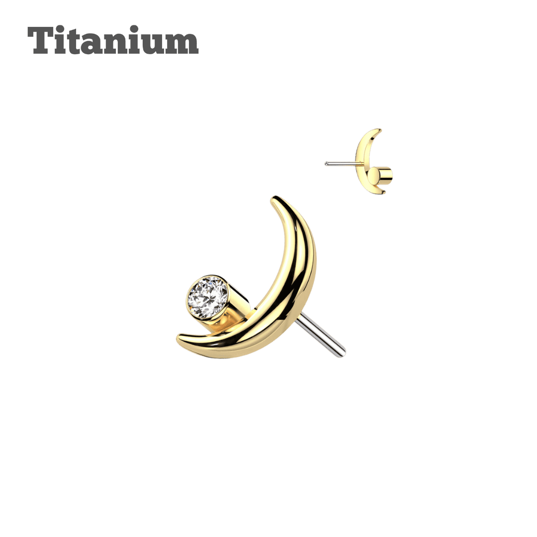 gold color titanium moonlight threadless top