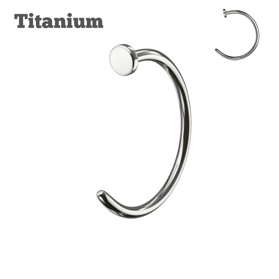 titanium nail semi hoop steel color