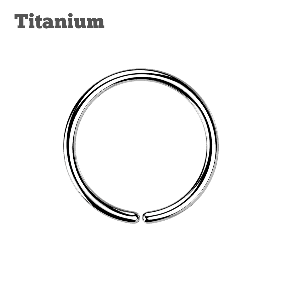 steel color titanium plain seamless hoop