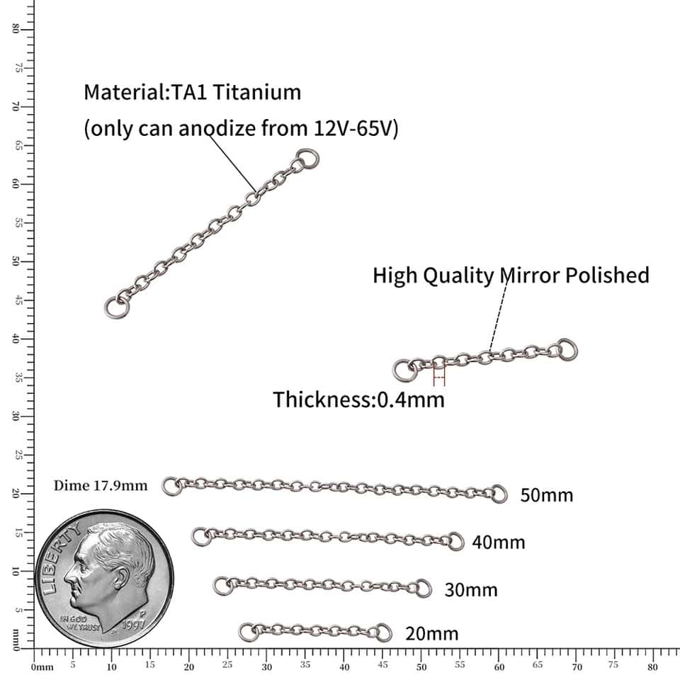 Titanium Plain Single Chain