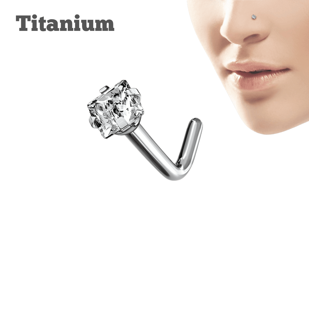 Titanium Square Nose Stud