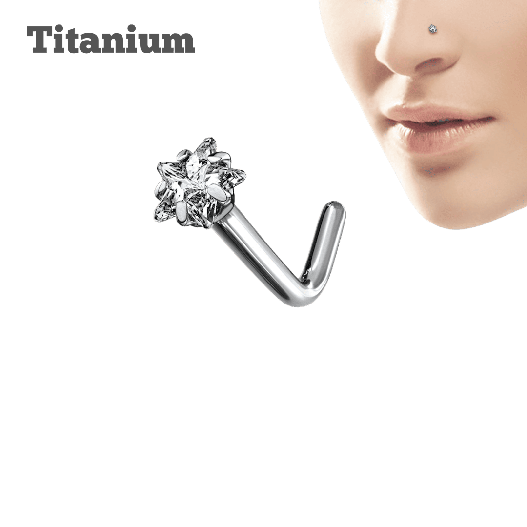 Titanium Star Nose Stud