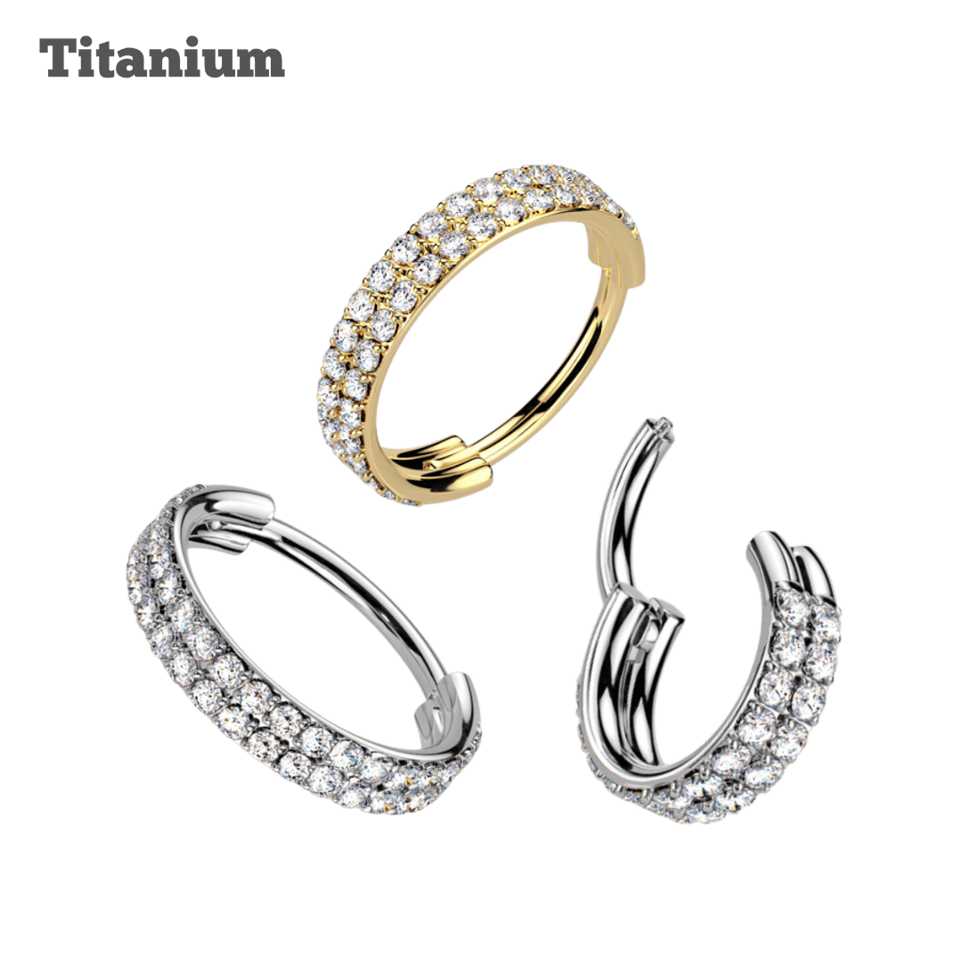 Titanium Arabella Hinged Hoop