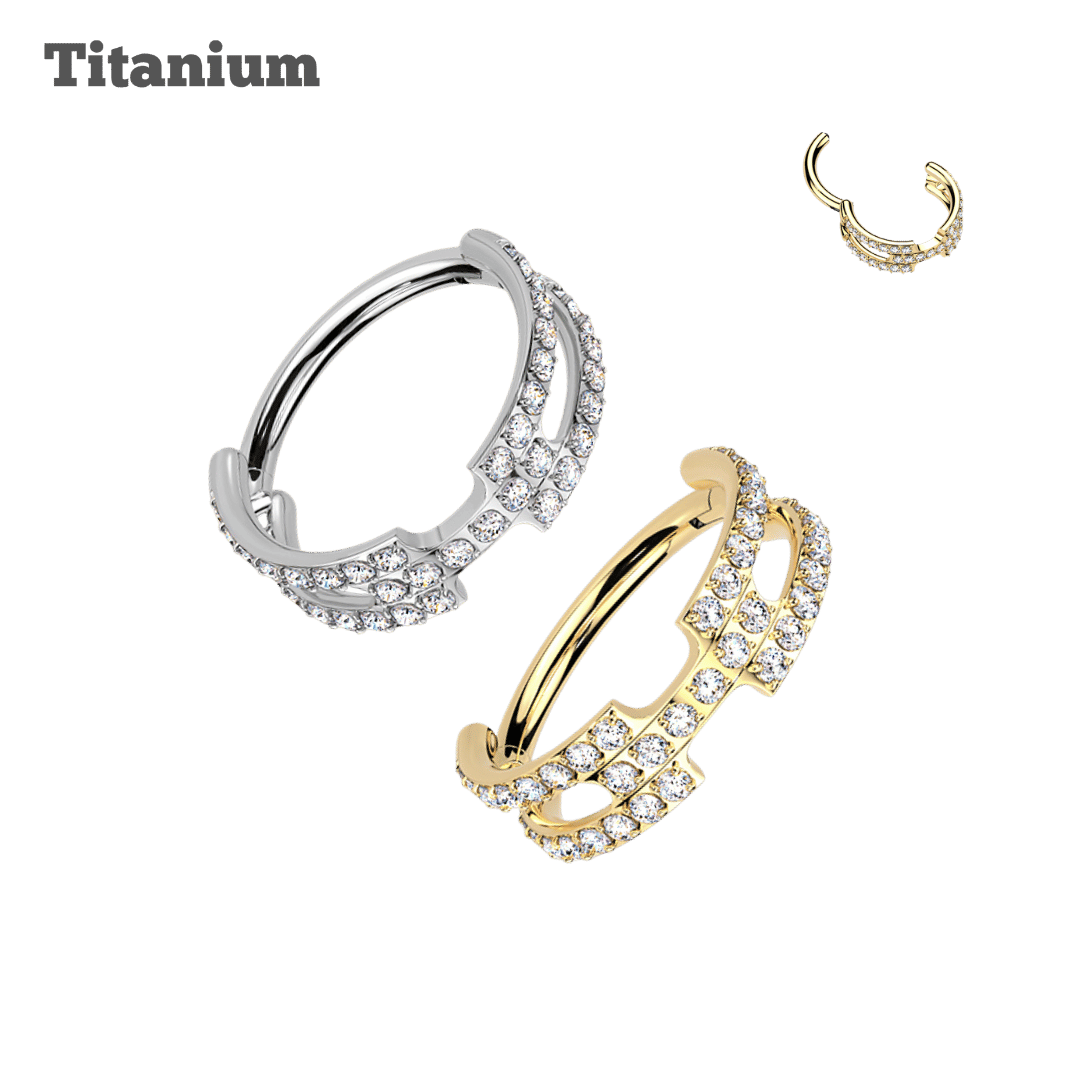 Titanium Zainab Hinged Hoop