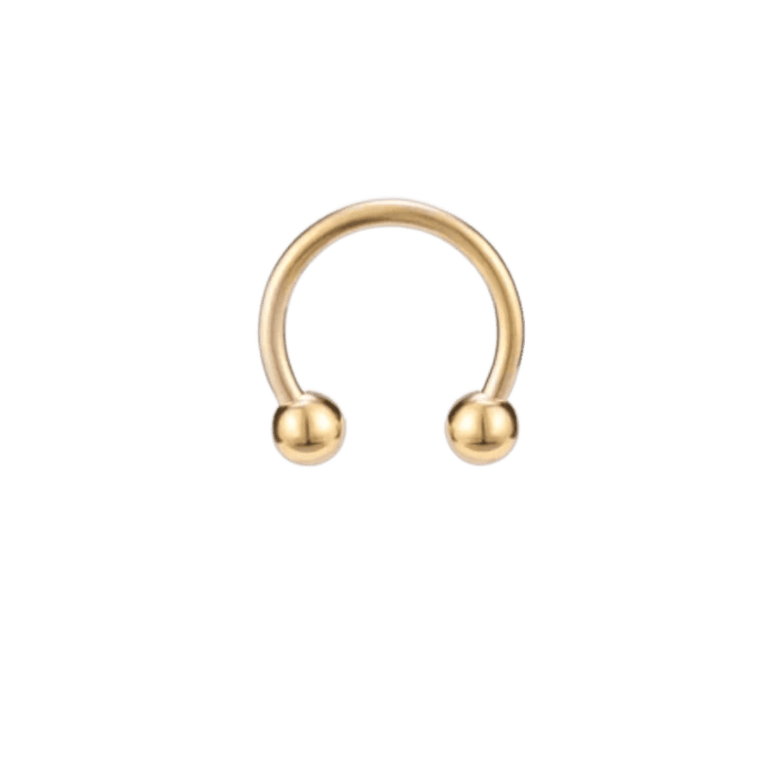 ball ends horseshoe gold color