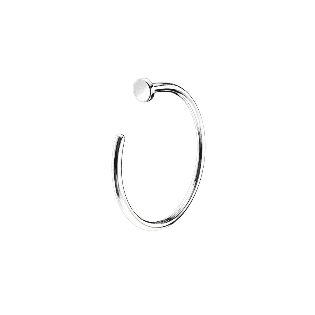 nose piercing jewelry 14k white gold semi nail hoop