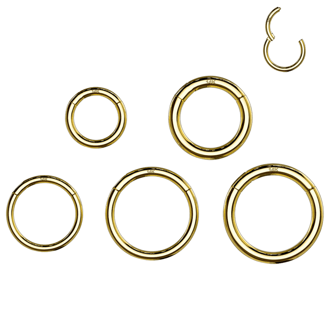 6mm 8mm 10mm plain hinged hoop ear piercing jewelry