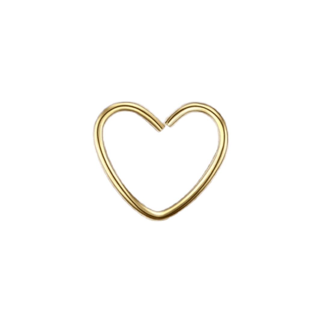 plain heart seamless hoop earring