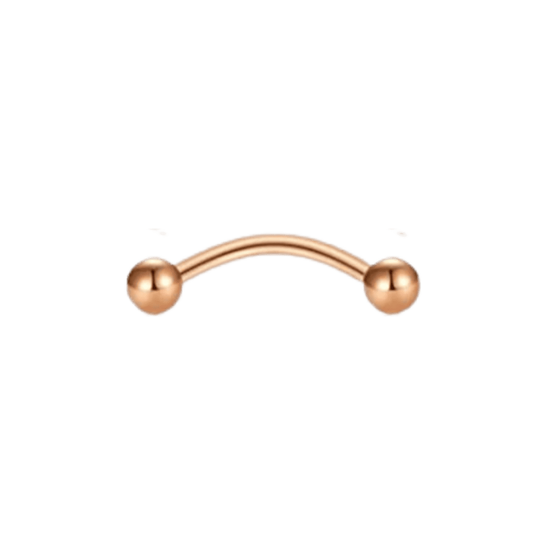 rosegold plain rook barbell 