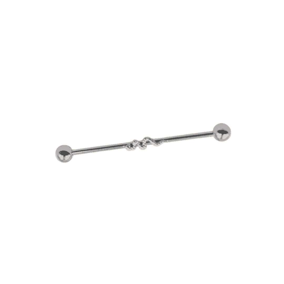 snake industrial barbell steel color