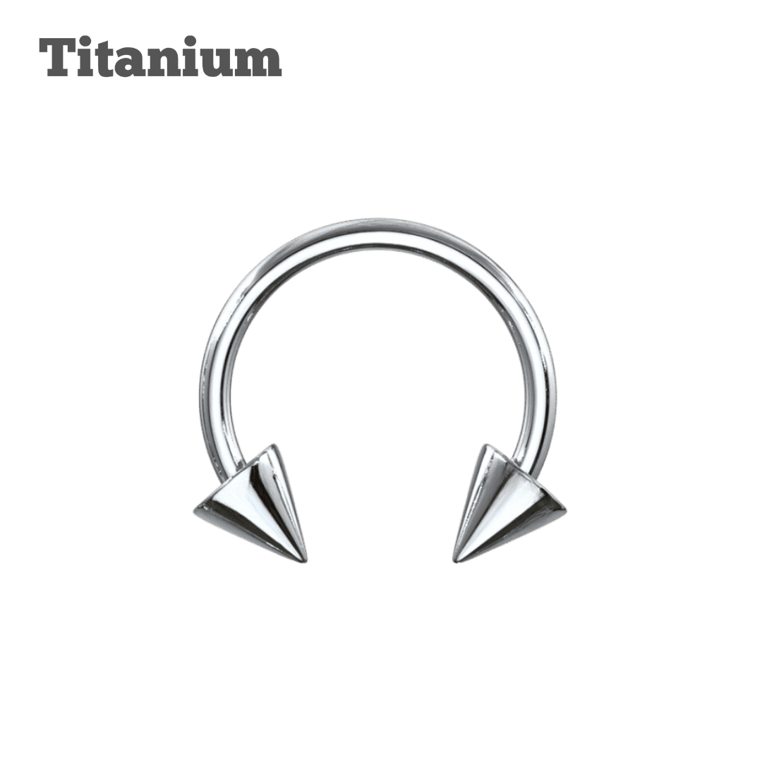 Spike Ends Titanium Horseshoe