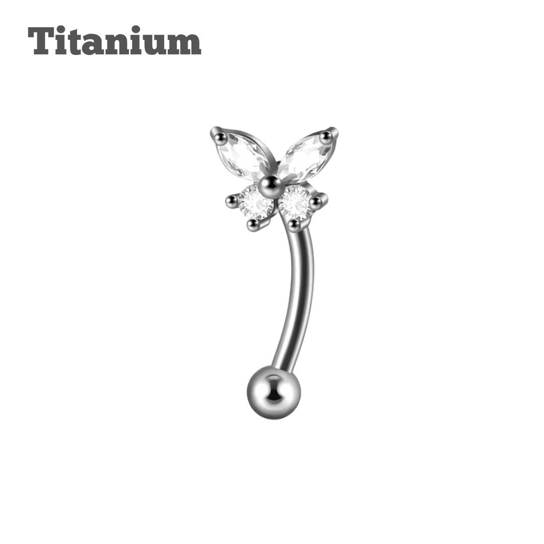 Titanium Butterfly Threaded Rook Barbell