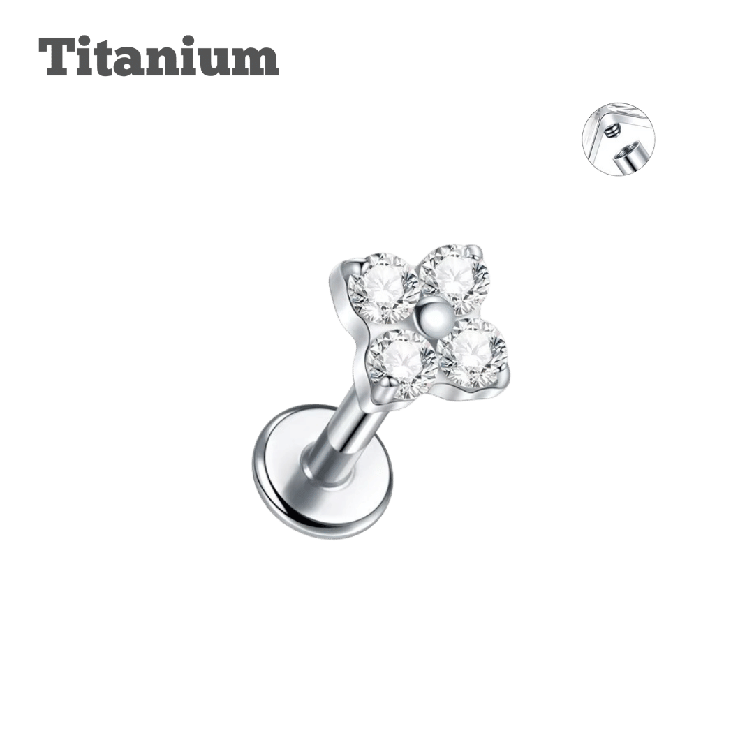 Titanium Dandelion Threaded Labret