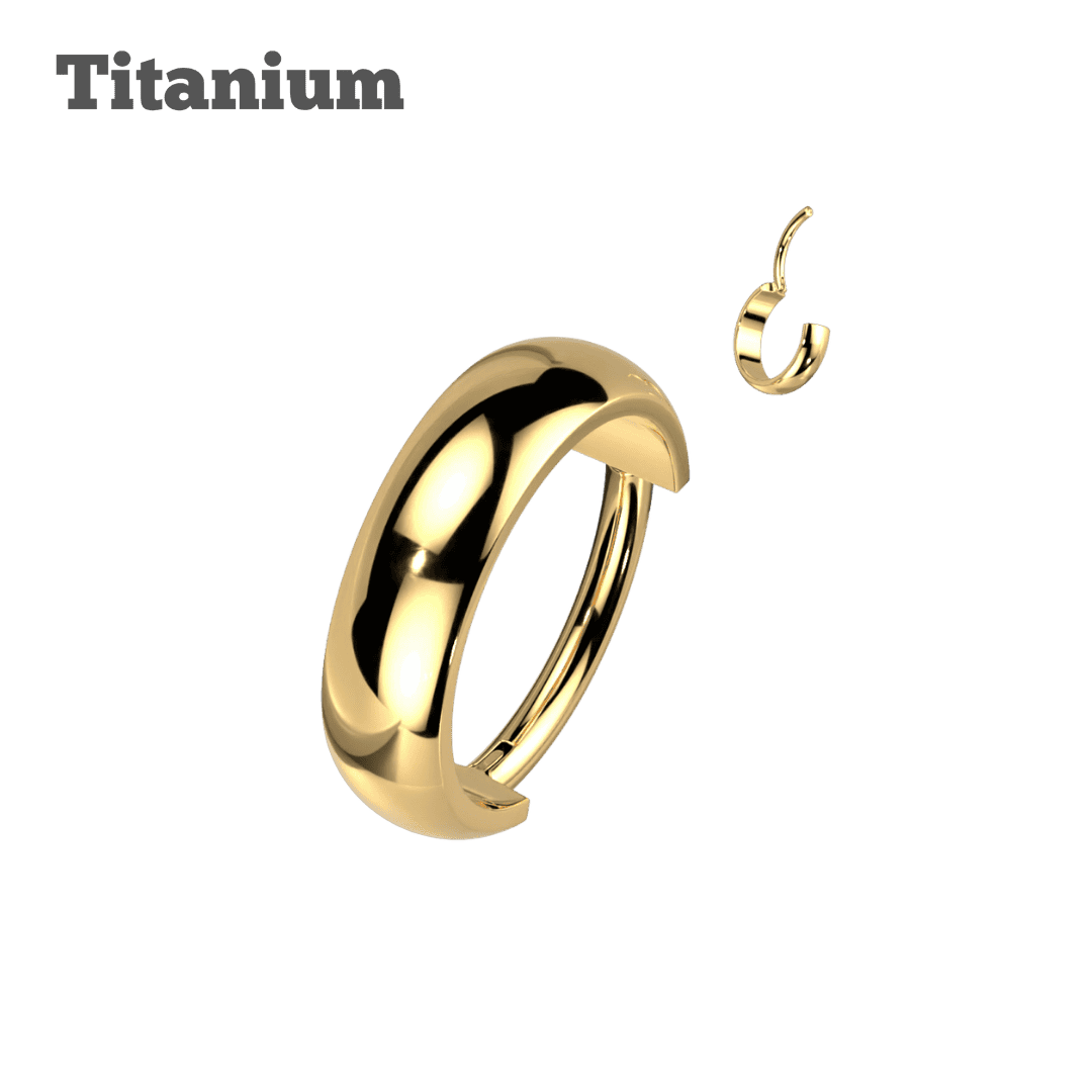 gold color helix piercing jewelry titanium ella hinged hoop